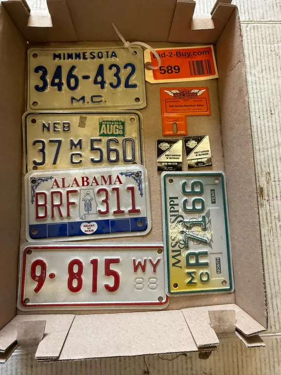 (5) Motorcycle License Plates