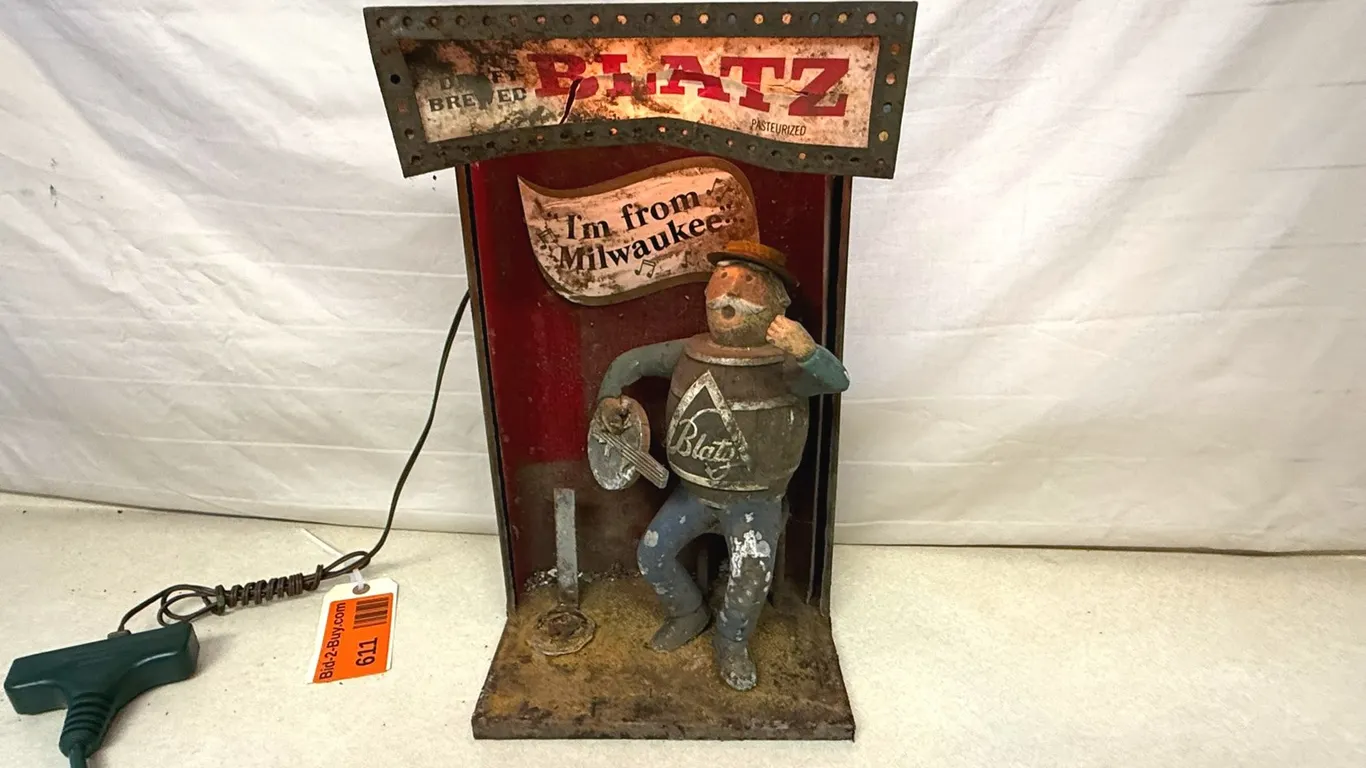 Blatz Metal Figurine Sign