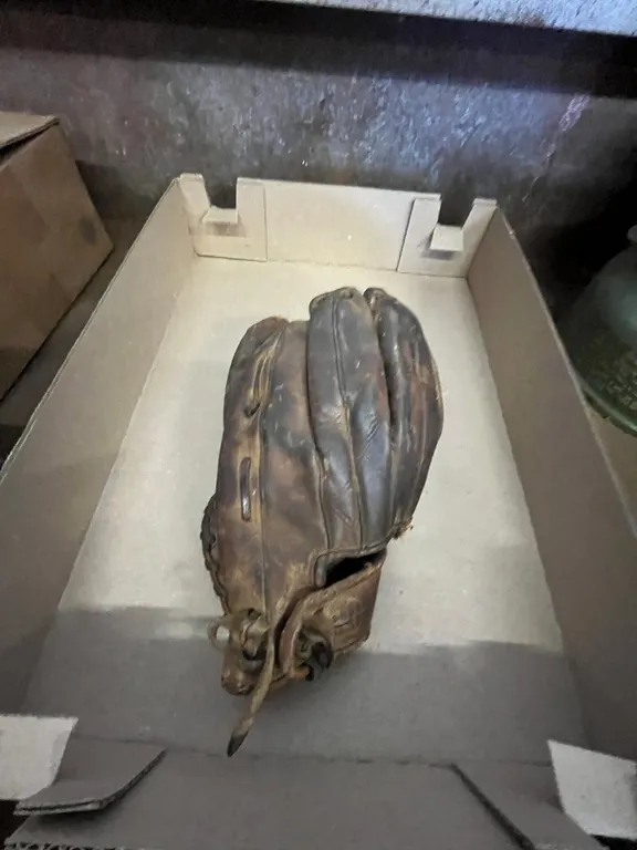 Snugger Vintage Baseball Glove and Ball