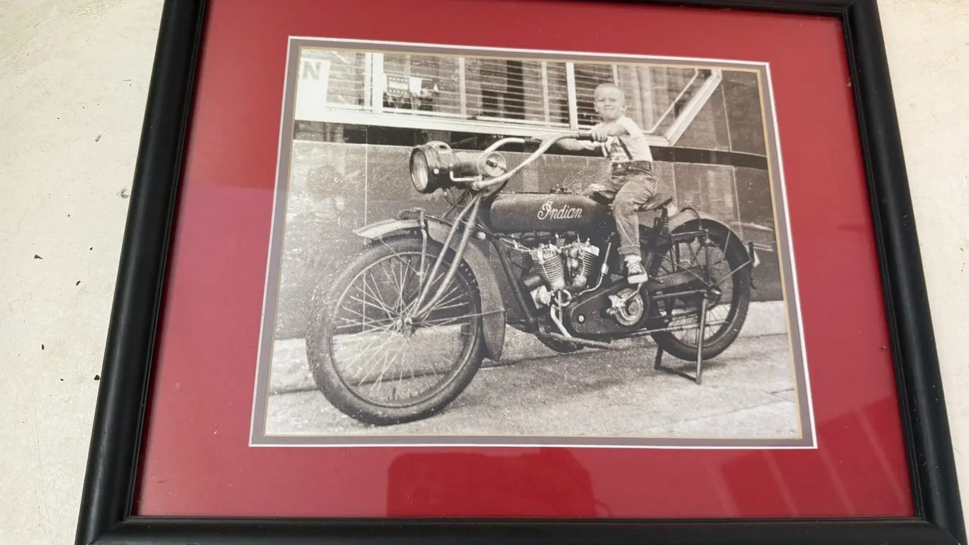 Vintage Old Indian Motorcycle Picture