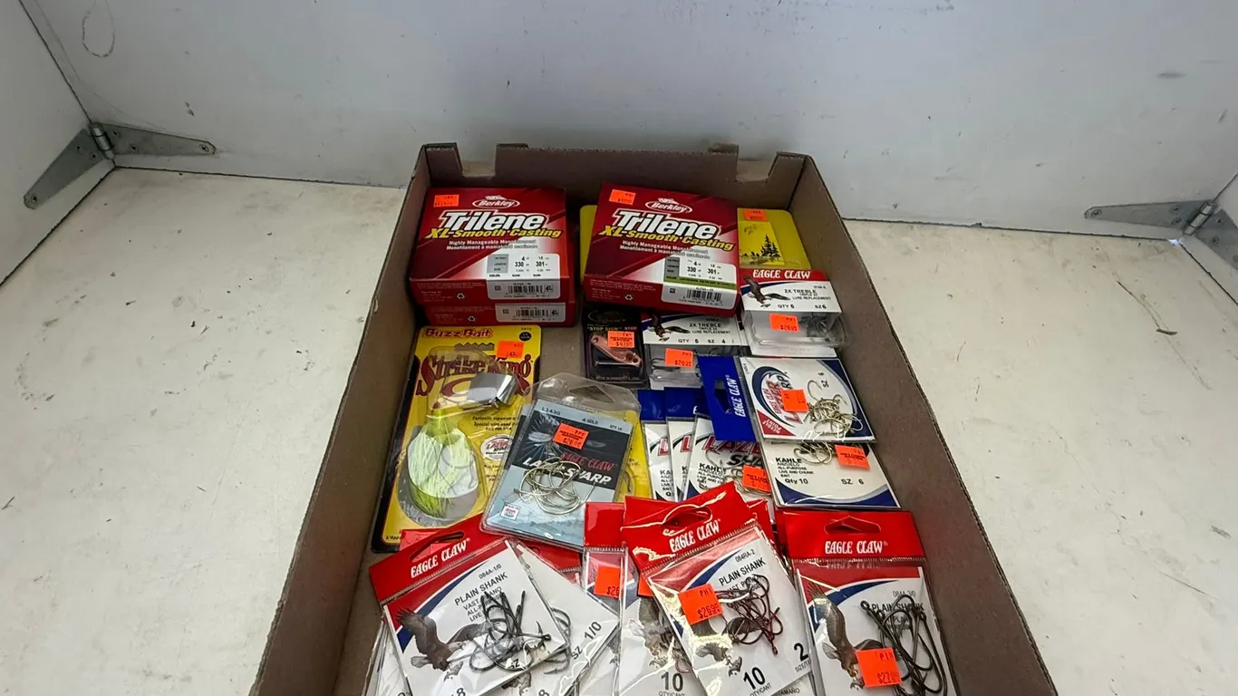 Assorted Fishing Rigs, Lines, and Hooks