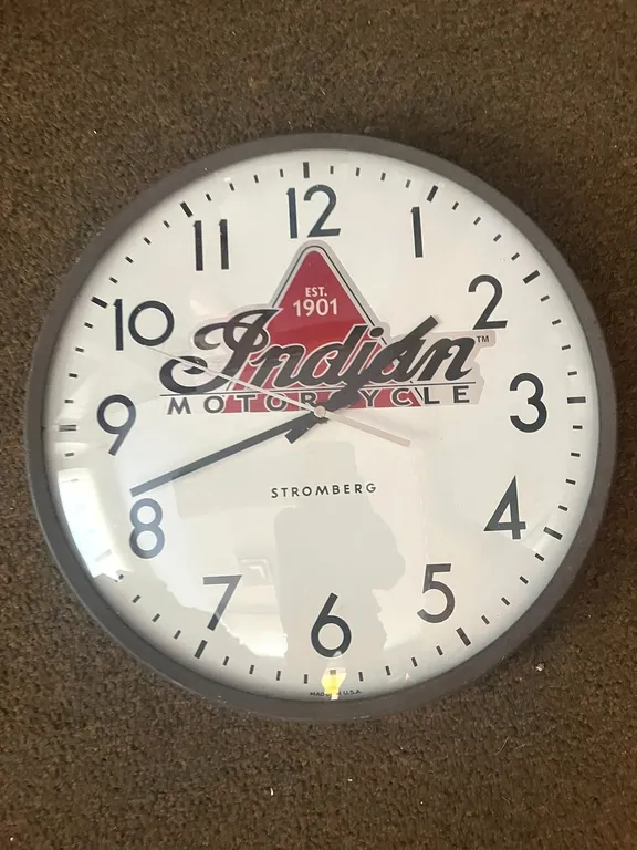 Vintage Indian Motorcycle Clock