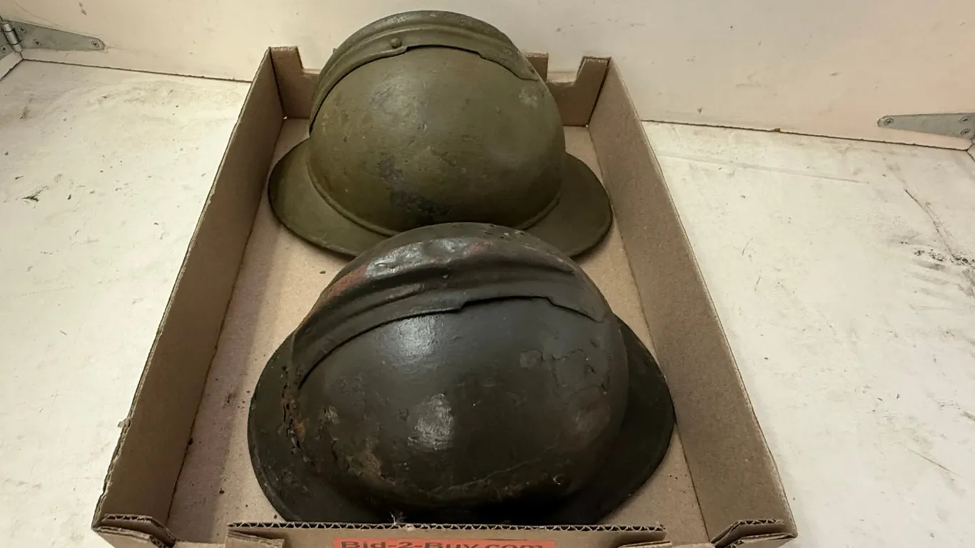 (2) Military Helmets