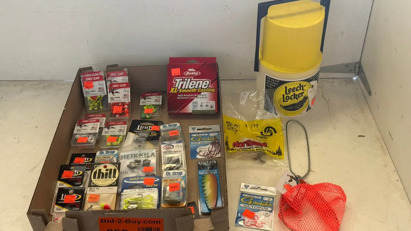 Leech Locker and Assorted Fishing Supplies