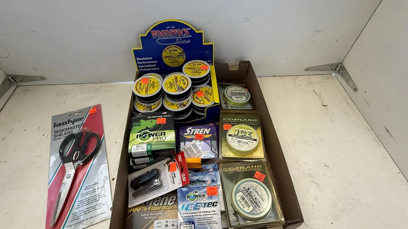 Assorted Fishing Line, Clippers, and Shears