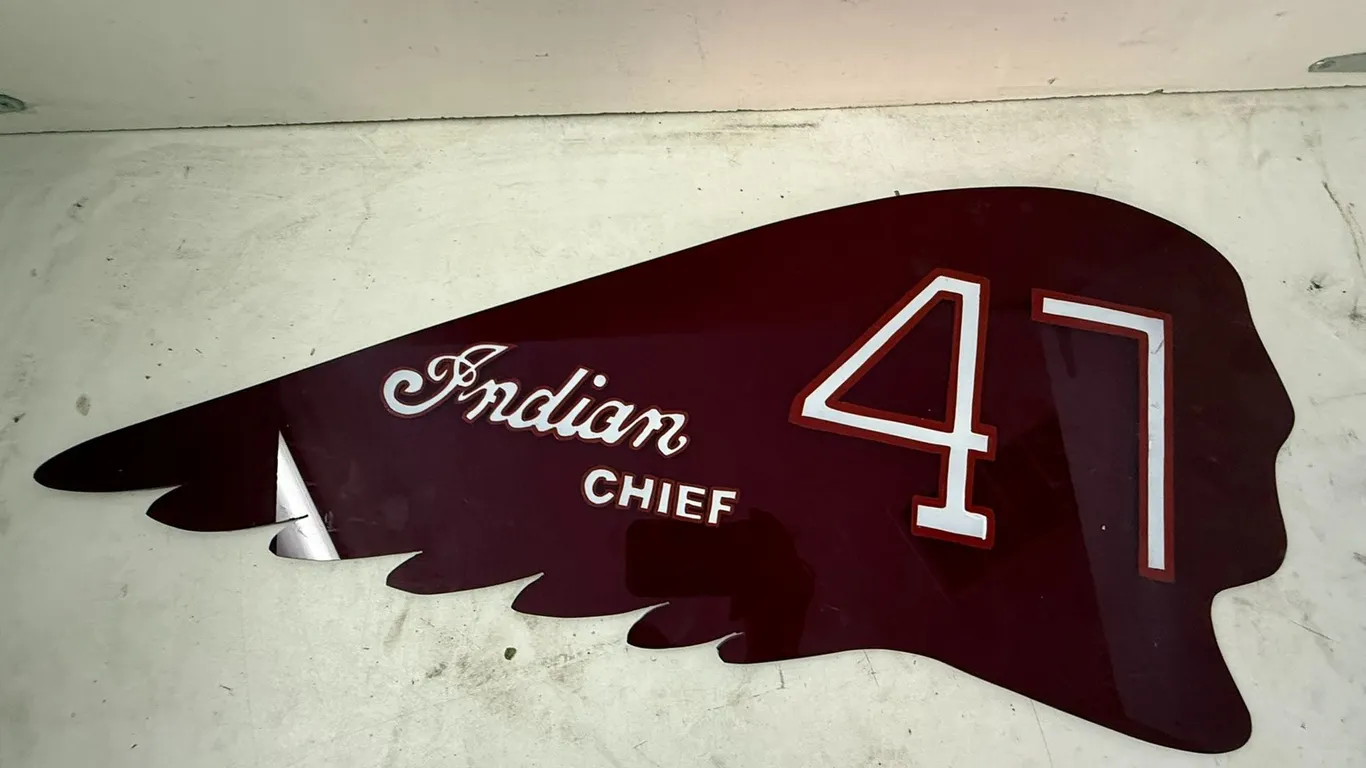 Indian Motorcycle Advertisement Sign