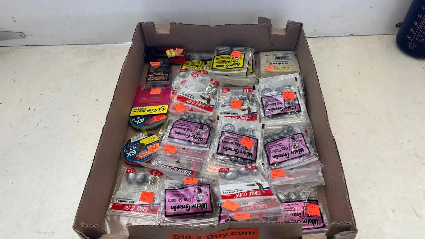 Assorted Fishing Lures and Lead Weights