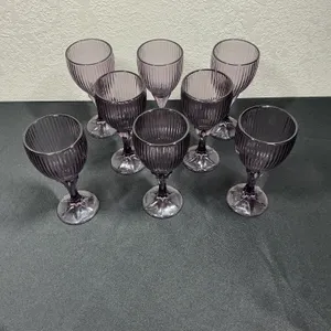 Vintage Fostoria Monet Purple Water Goblets – Set of 8