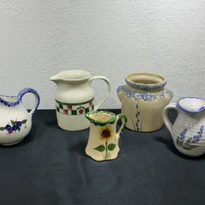 Roseville & Hartstone USA Pottery Pitchers – Lot of 5