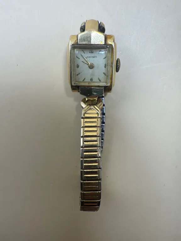 Vintage Longines 14K Gold Ladies Wristwatch w/ Speidel Expansion Band