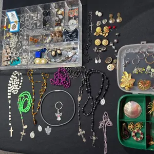 Large Assorted Costume Jewelry Lot – Necklaces, Earrings, Brooches & More