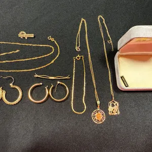 Assorted Gold-Tone & Marked Jewelry – Necklaces, Earrings & Graduation Pin