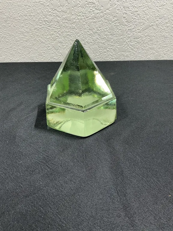 Green Glass Ship’s Deck Prism – Nautical Pyramid Form