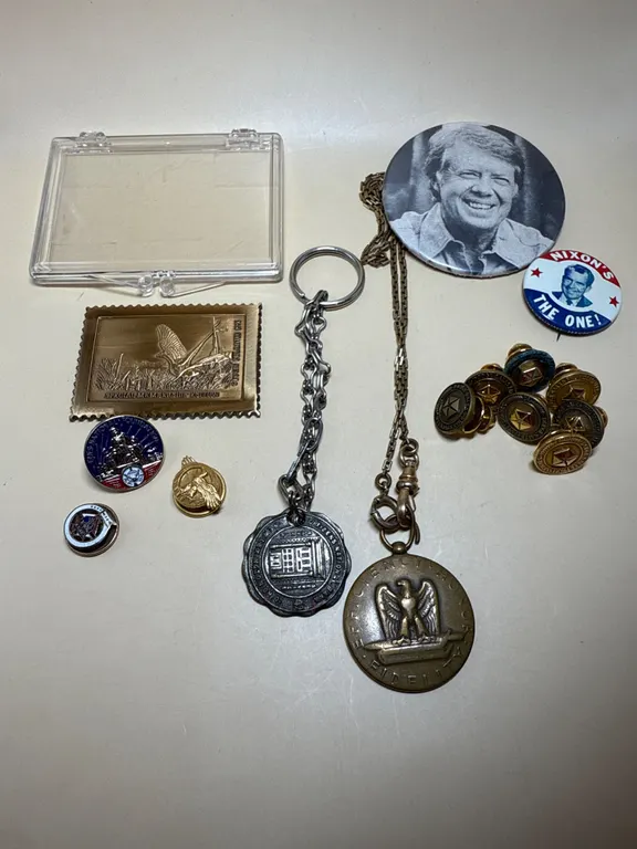 Vintage Political, Fraternal & Advertising Memorabilia Lot – Carter, Nixon, Elks & Dodge