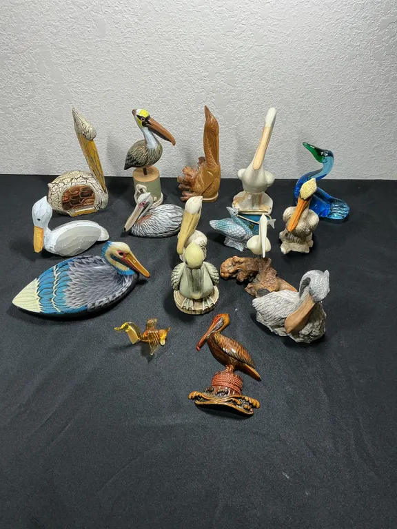 Assorted Pelican & Coastal Bird Figurines – John Perry, Glass & More