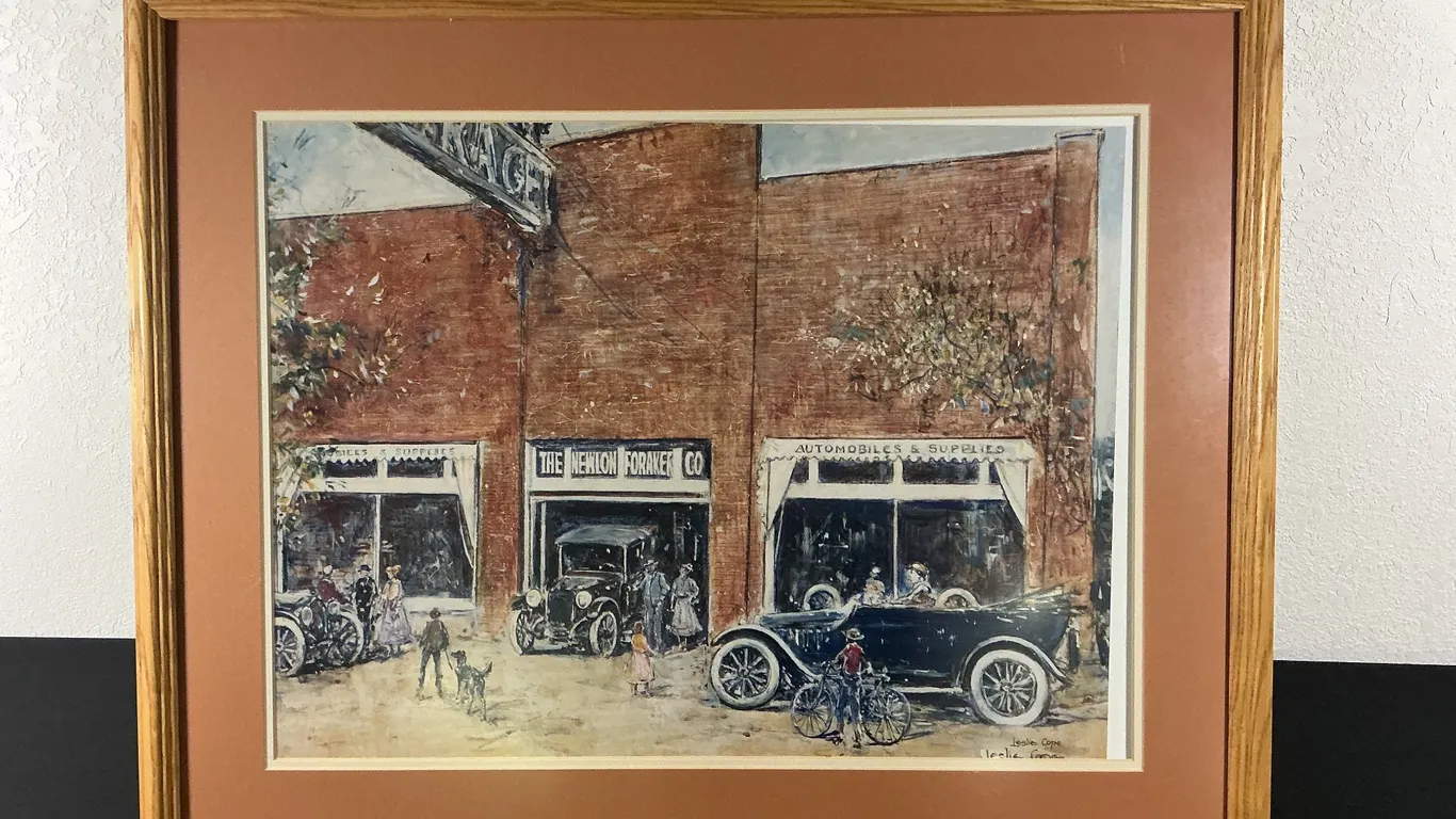 Leslie Cope “The Newton Foraker Co.” Hand-Signed Limited Edition Print No. 17 – Framed