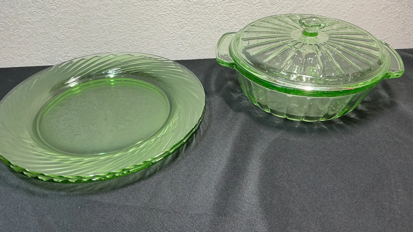 Vintage Green Pyrex & Martha Stewart Everyday Glassware