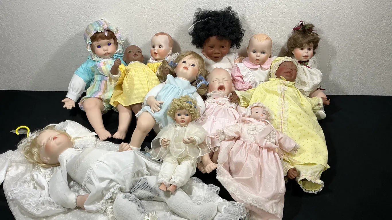 12-Piece Vintage & Collectible Porcelain Doll Collection – Kruger, Good, Rubert, Middleton & More