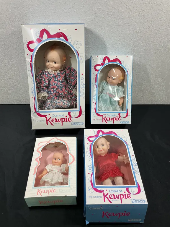 Vintage Jesco Cameo Kewpie Dolls – Lot of 4 in Original Boxes