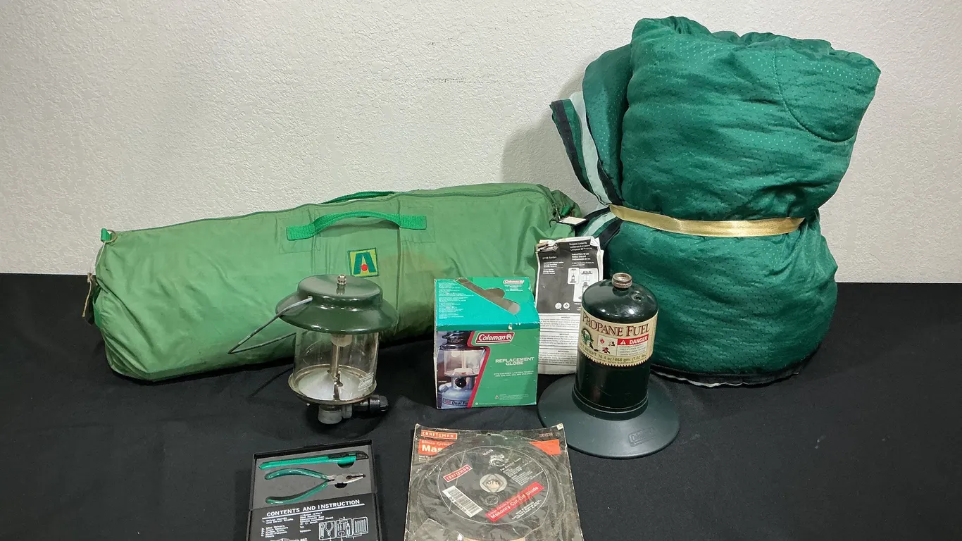 Coleman Camping Gear, Lantern, Propane Fuel & Accessories Lot