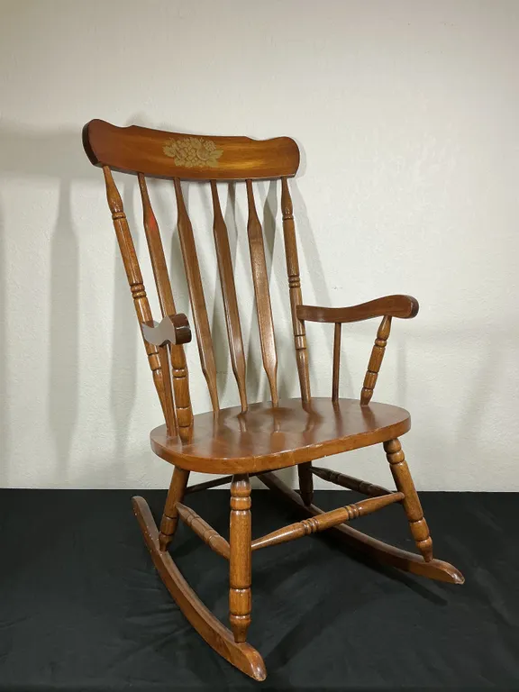 Wooden Spindle Back Rocking Chair