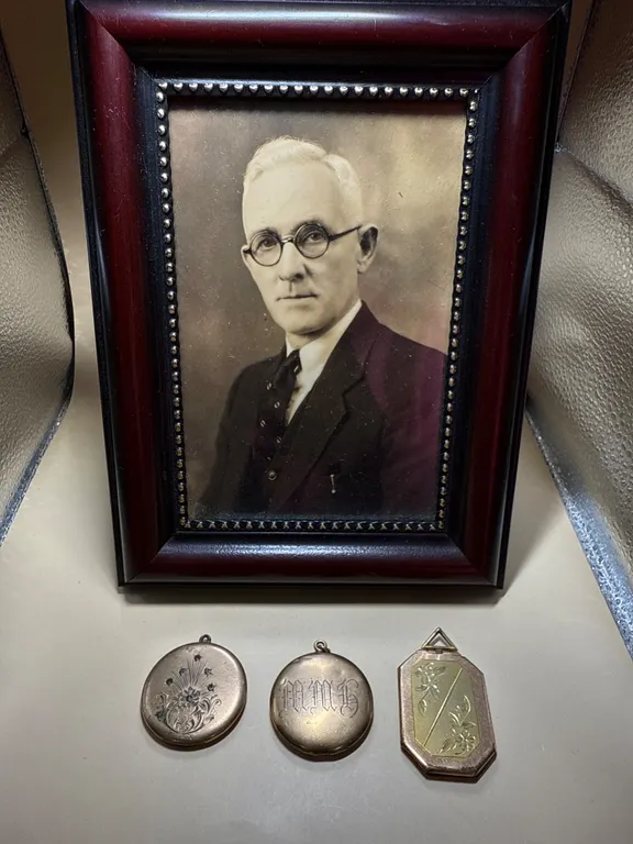 Antique & Vintage Photo Locket Lot – Engraved & Monogrammed