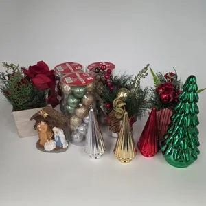 Lot of Christmas Bulbs and Planters and Trees
