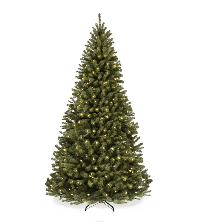12 Foot Artificial Christmas Tree with Viral Twinkling Lights, PreLit Spruce