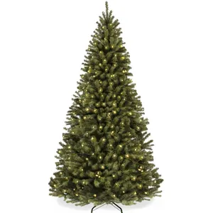 12 Foot Artificial Christmas Tree with Viral Twinkling Lights, PreLit Spruce