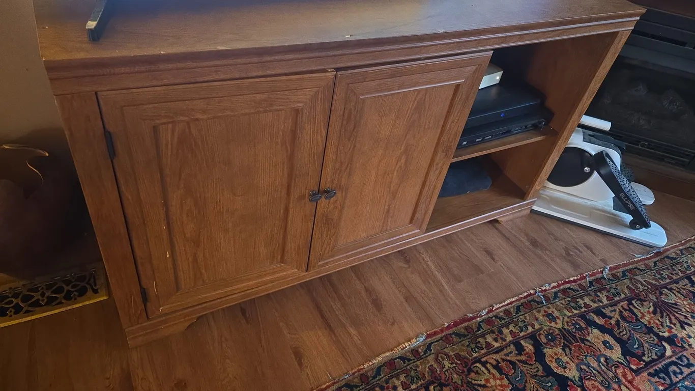 54 in wooden TV stand