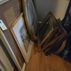 Assorted antique and vintage picture frames