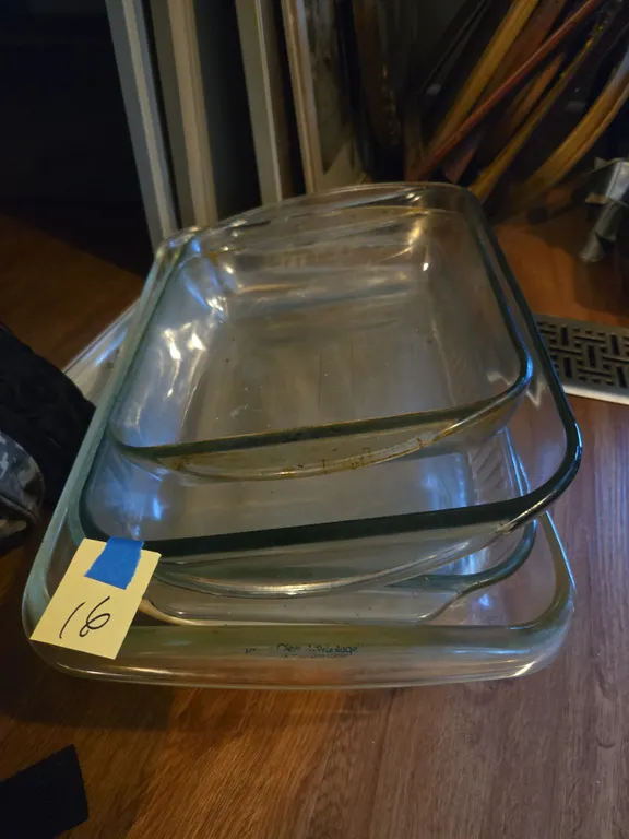Assorted glass and stone bakeware