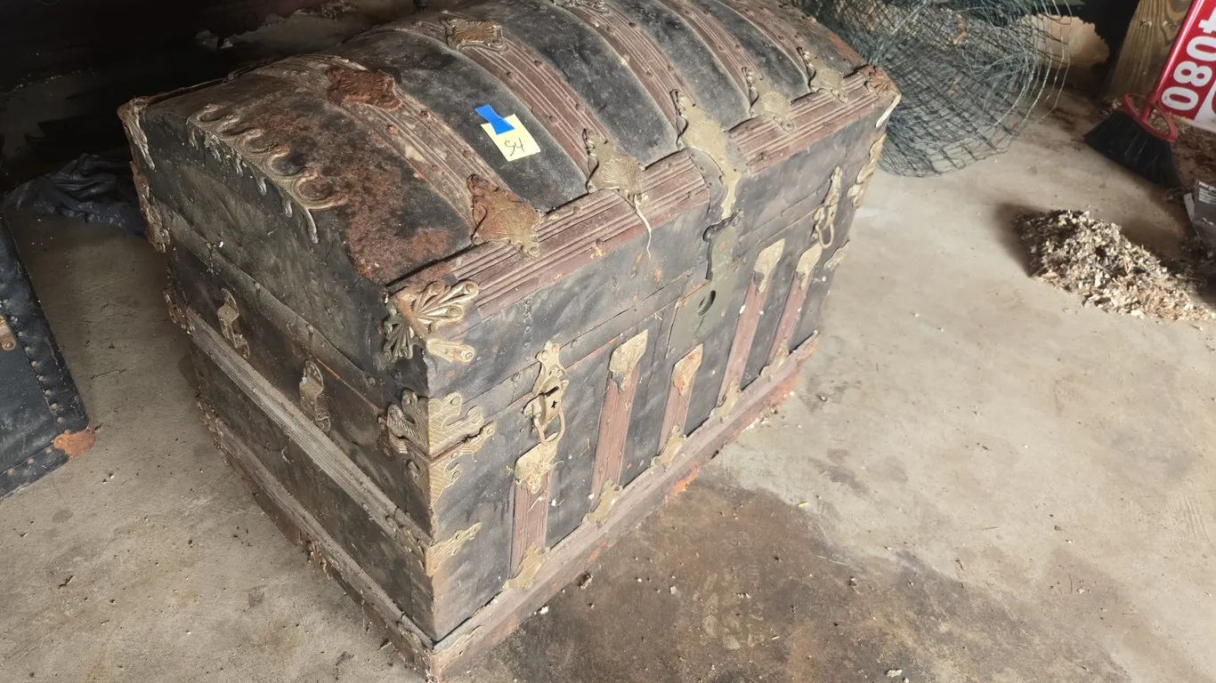Antique Camelback trunk
