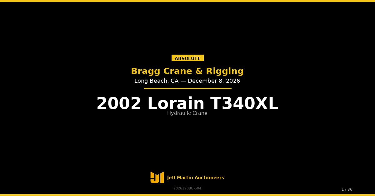 2002 LORAIN T340XL HYDRAULIC CRANE SN: 12834 - 51732