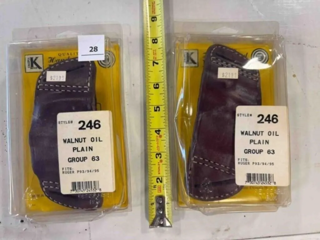 2-Triple K belt gun holster, Fits Ruger P93/94/95