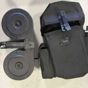 AR-15 100 Rd drum magazine, nylon bag, oil