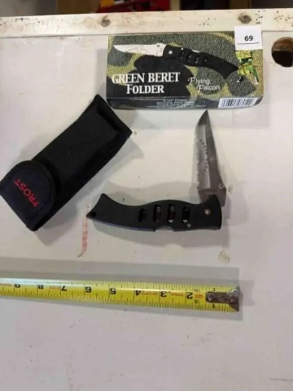 Green Beret folder knife new