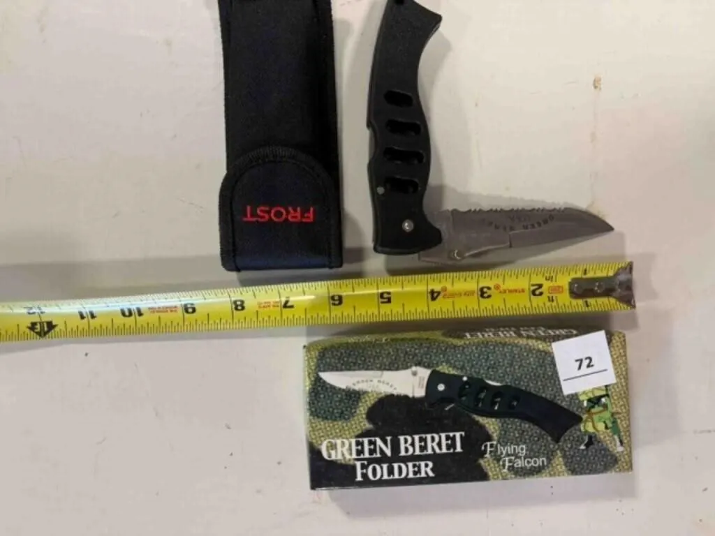 Green Beret folder knife new