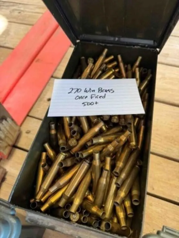 270 Win Brass; fired once; 500+ ct.