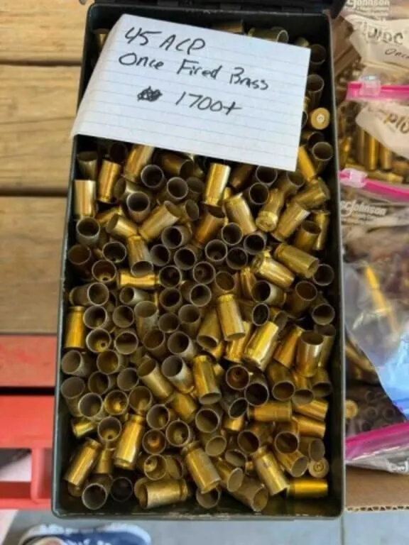 .45 ACP brass; fired once; 1,700 + ct.