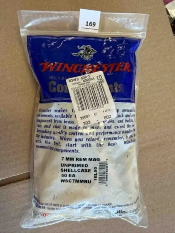 New Winchester 7mm Rem Mag brass; 50 ct.