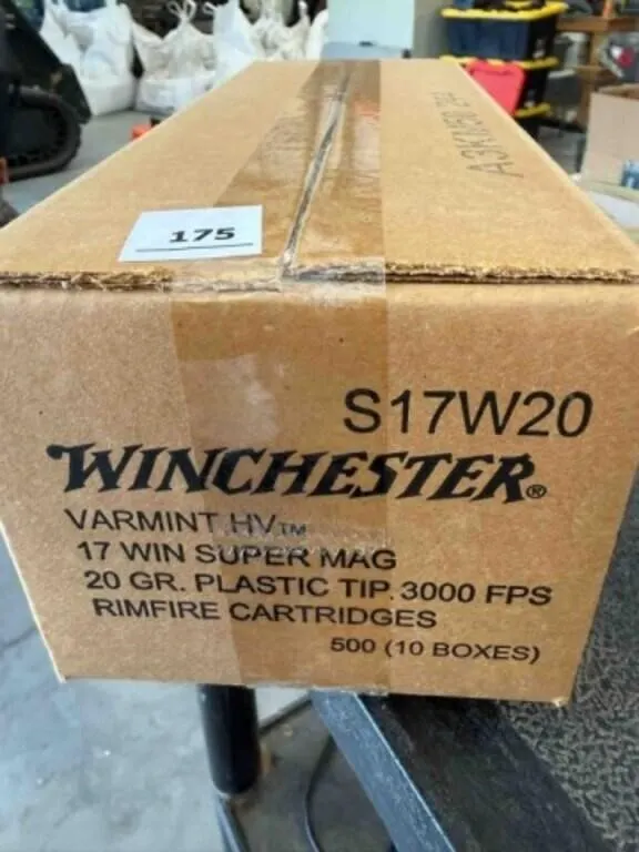Winchester .17 win Super Mag; 20gr; 500 ct.