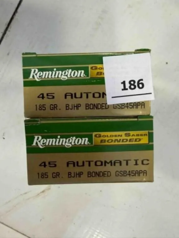 Remington 45 auto; 185gr; BJHP; 100 ct.
