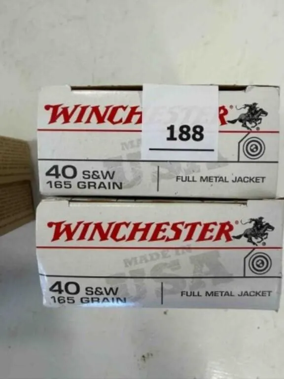 Winchester 40 S&W; 165gr; FMJl 100 ct.