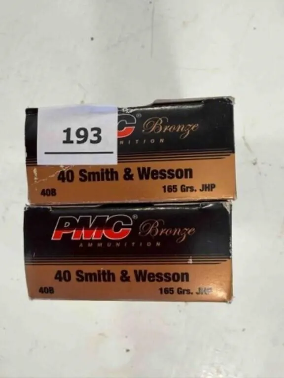 PMC .40 S&W ammo; 180gr; FMJ-FP; 100 ct.