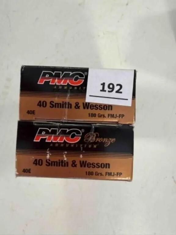 PMC .40 S&W ammo; 180gr; FMJ-FP; 100 ct.