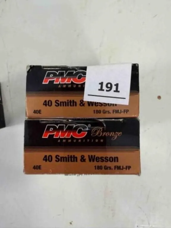 PMC .40 S&W ammo; 180gr; FMJ-FP; 100 ct.