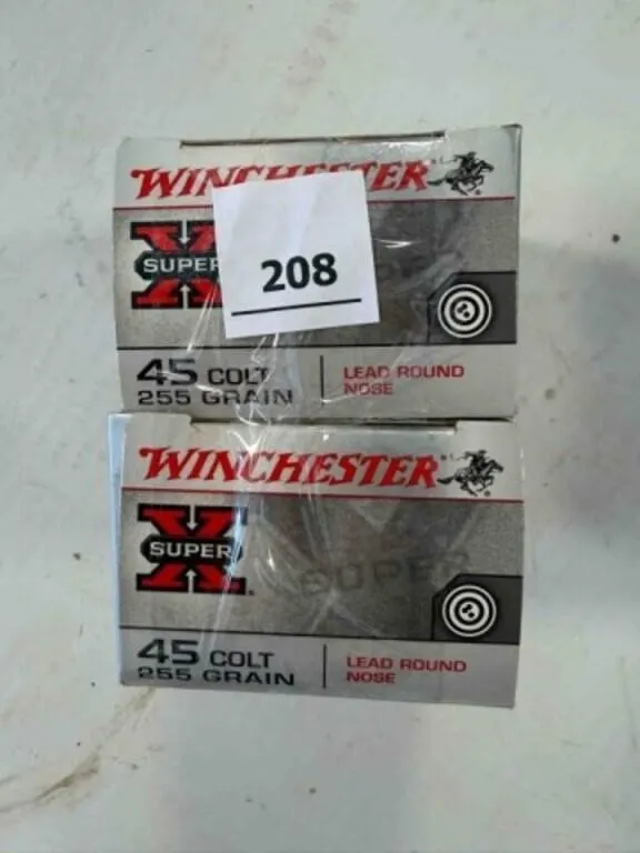 Winchester 45 Colt ammo; 255gr; Lead nose; 40 ct.
