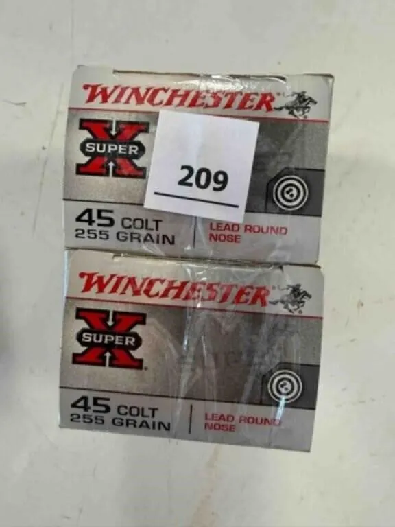 Winchester 45 Colt ammo; 255gr; Lead nose; 40 ct.