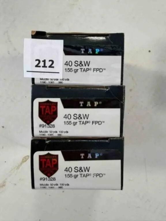 Hornady .40 S&W ammo; 155gr; TAP; 60 ct.